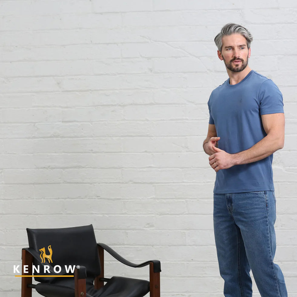 Jax Brushed Tee Denim