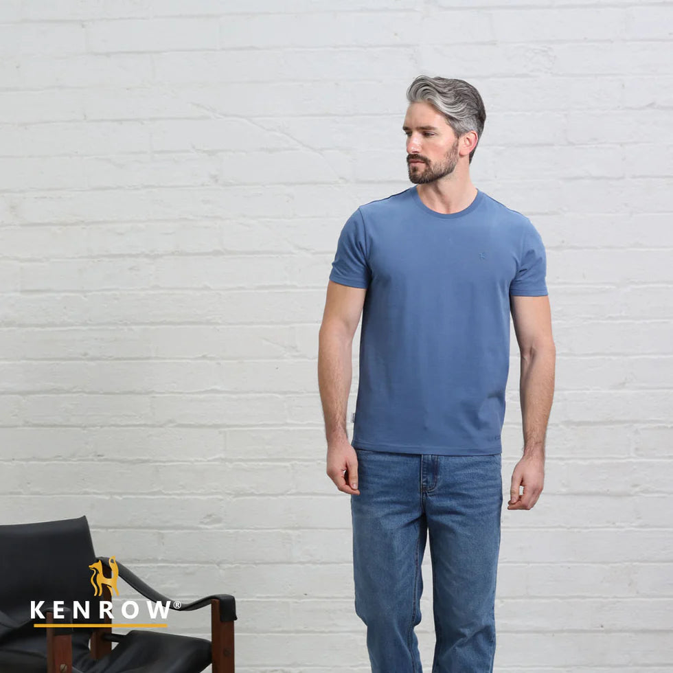 Jax Brushed Tee Denim