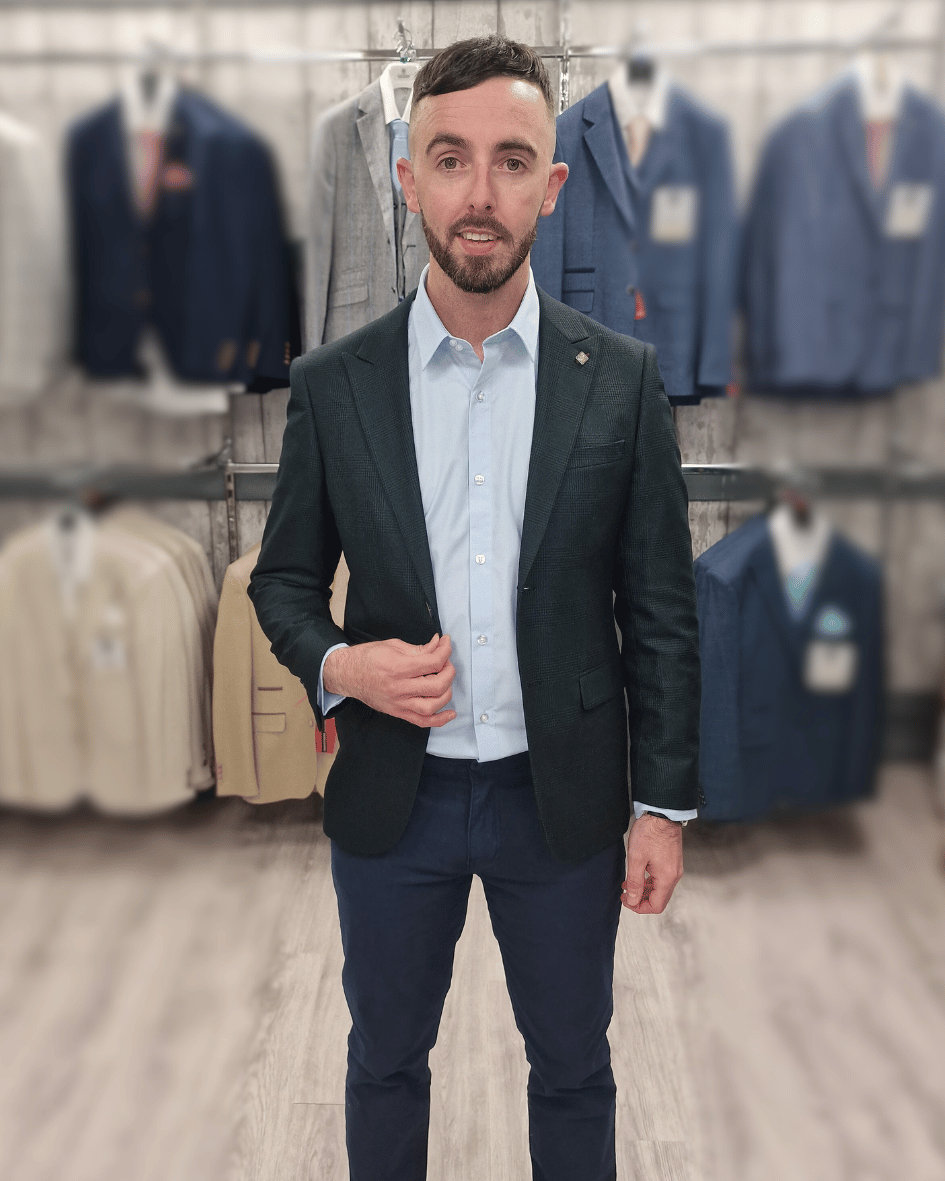 Jasper Green Jacket with Navy Chino