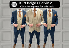 Load image into Gallery viewer, Kurt Beige + Calvin Navy Wedding Quotation 2
