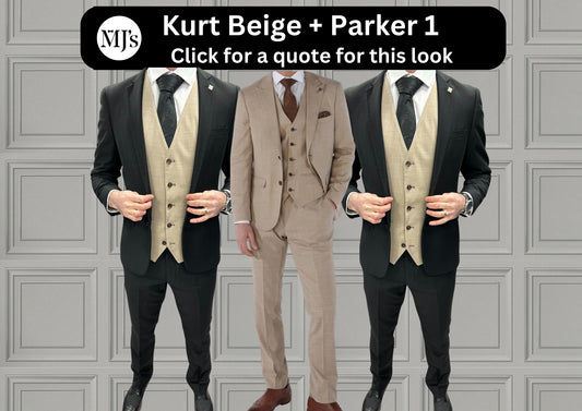 Kurt Beige + Parker Black Hire Wedding Quotation 1