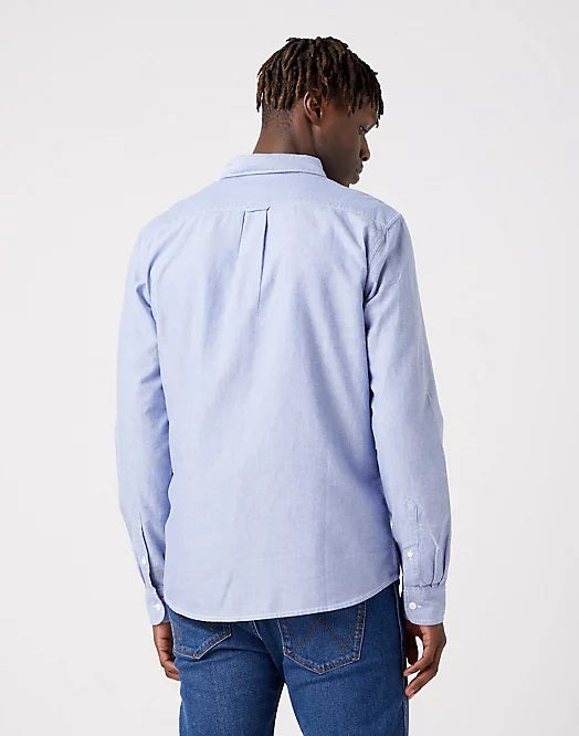 Wrangler 1 pkt down shirt blue tint