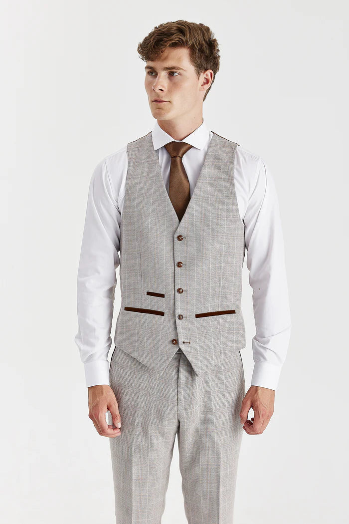Mayfair Navy Jacket & Trouser with Leo Beige waistcoat + James Navy Wedding Quotation