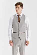 Load image into Gallery viewer, Mayfair Navy Jacket &amp; Trouser with Leo Beige waistcoat + James Navy Wedding Quotation
