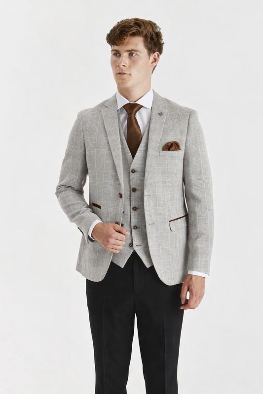 Leo Beige with black trouser For Hire