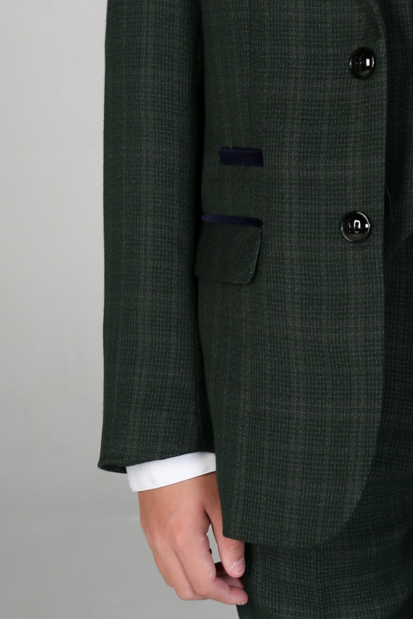 Leo Green Boys 3 Piece Suit