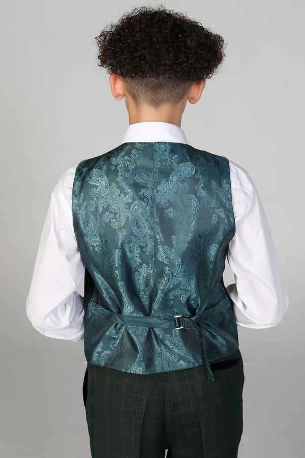 Leo Green Boys 3 Piece Suit
