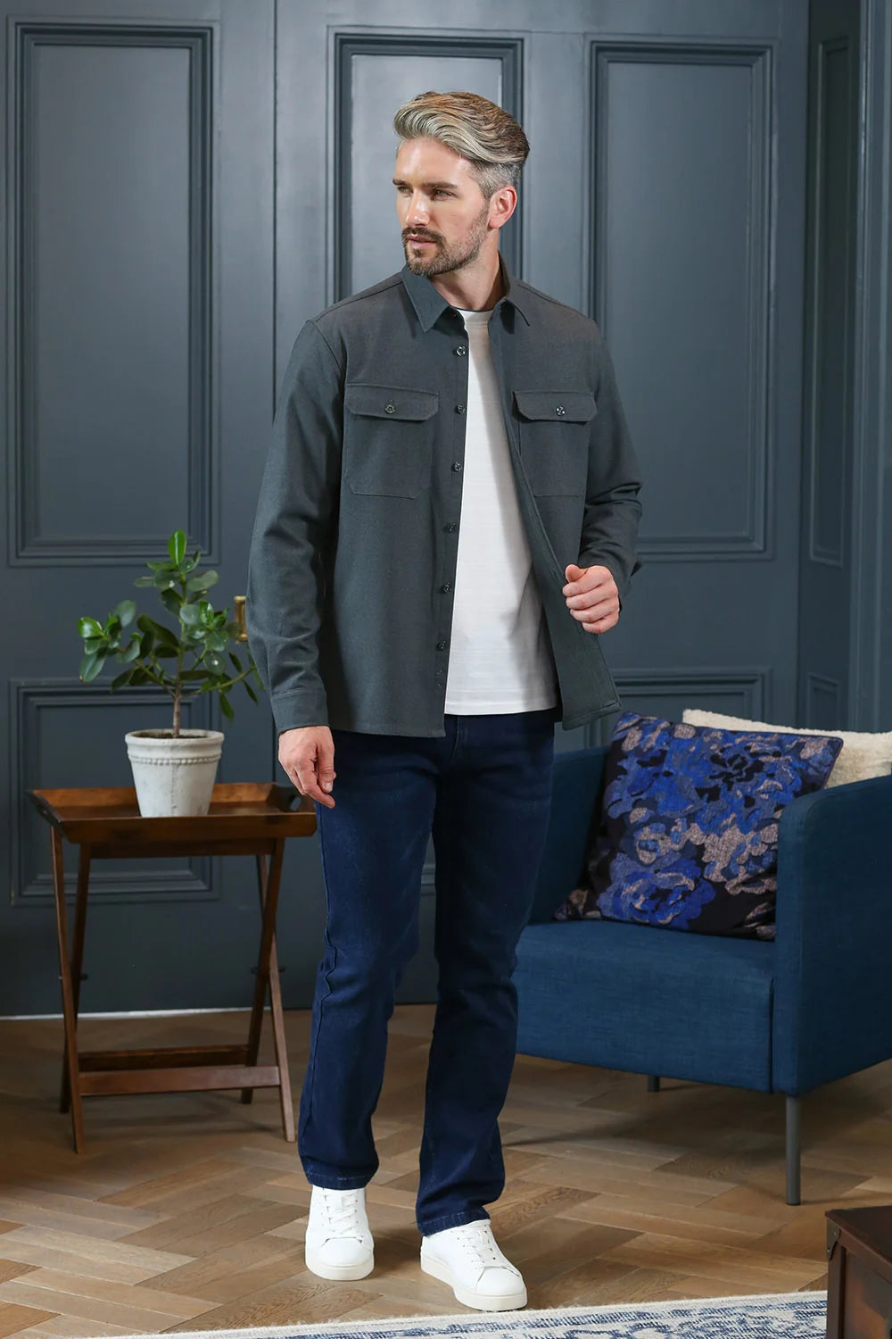 Kenrow Marc Overshirt Pewter Green