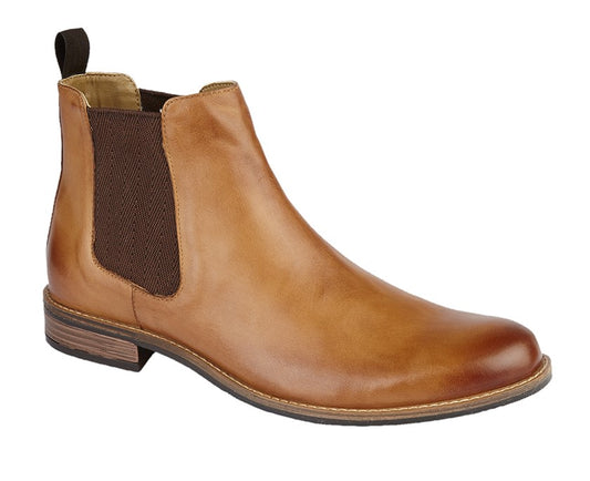 MJ163BT Tan Leather Gusset Boot