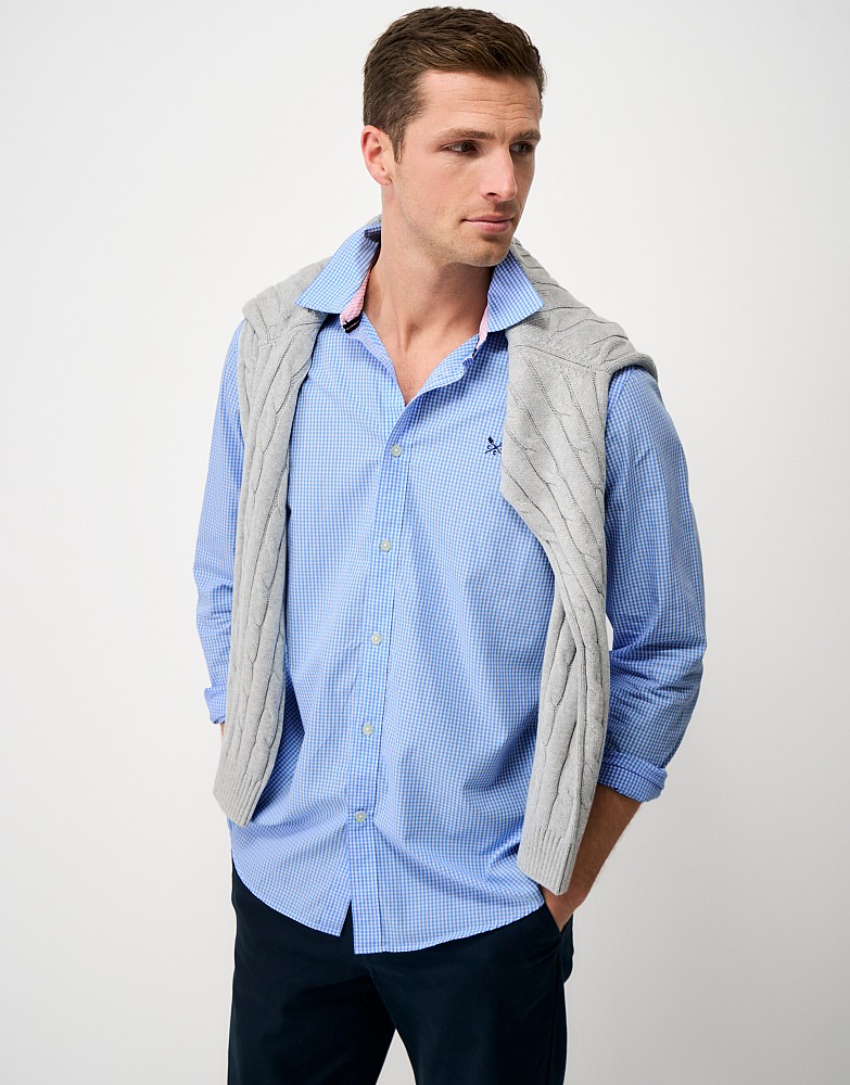 Micro Gingham Sky Blue