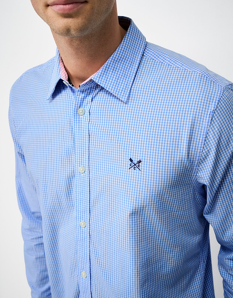 Micro Gingham Sky Blue