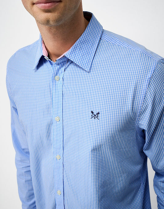 Micro Gingham Sky Blue