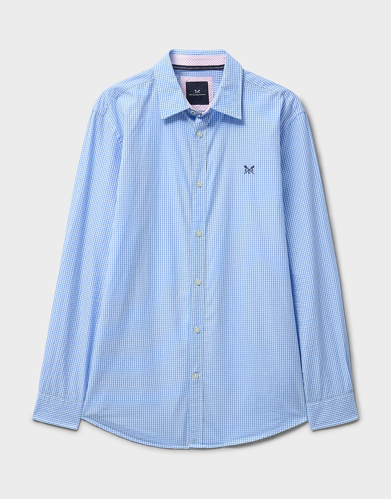 Micro Gingham Sky Blue