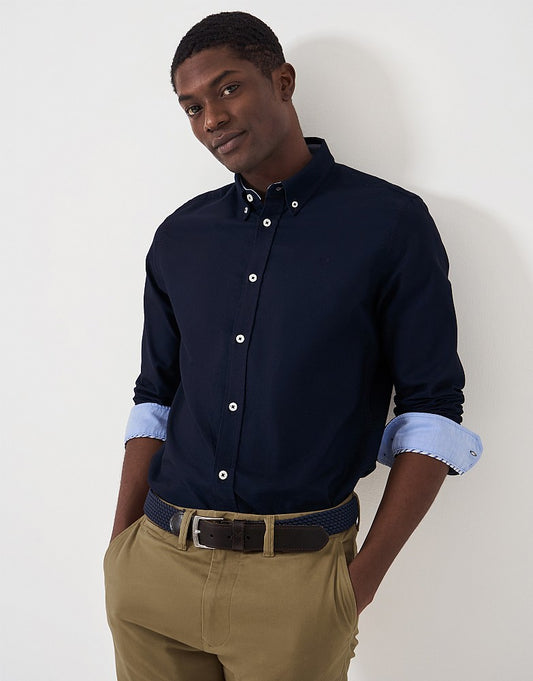 Crew Slim Fit Oxford Shirt in Heritage Navy
