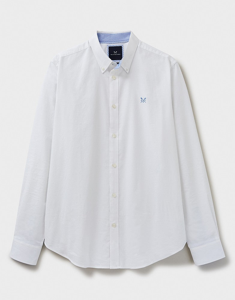 Crew Slim Fit Oxford Shirt in White