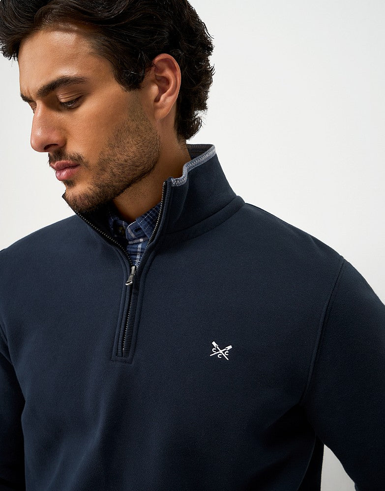 Classic Half Zip Sweat in Navy