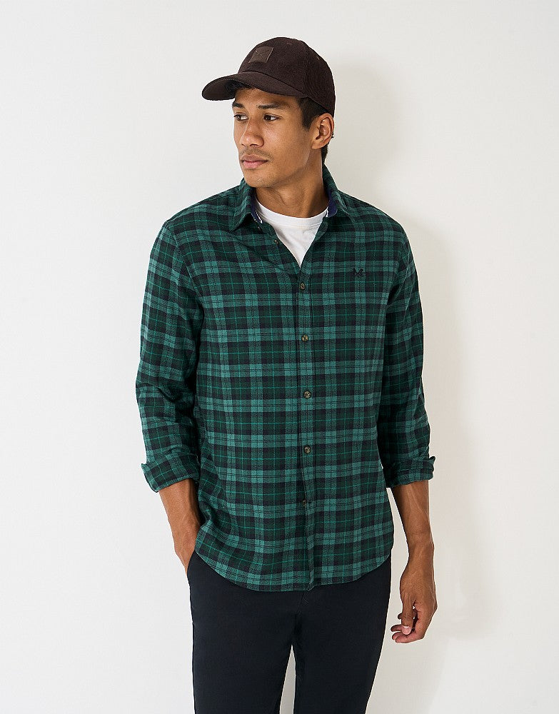 Crew Flannel Shirt in Green