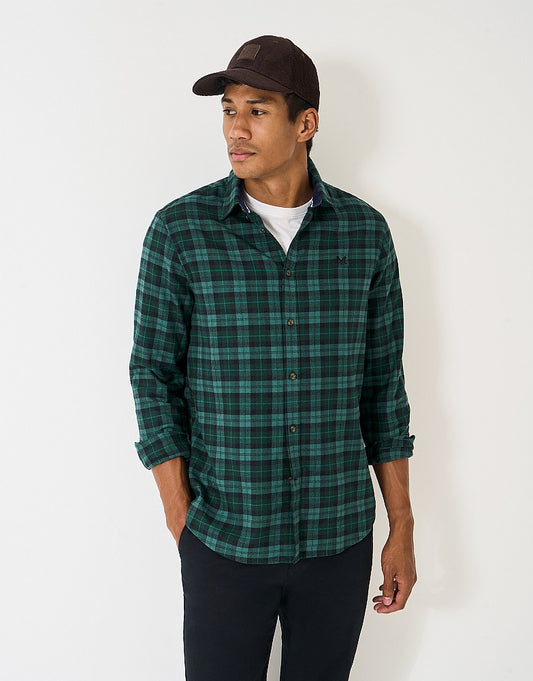 Crew Flannel Shirt in Green