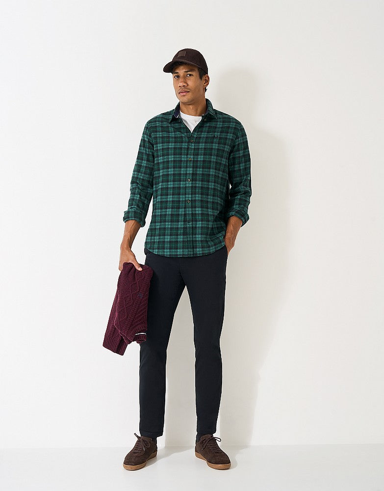 Crew Flannel Shirt in Green