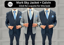 Load image into Gallery viewer, Mark Sky Blue + Calvin Navy Wedding Quotation 3
