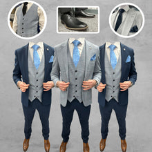 Load image into Gallery viewer, Mark Sky Blue + Calvin Navy Wedding Quotation 1
