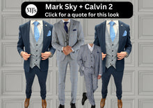 Load image into Gallery viewer, Mark Sky Blue + Calvin Navy Wedding Quotation 2
