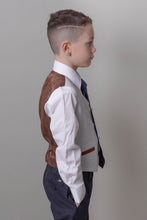 Load image into Gallery viewer, Mayfair Blue Boys 3 Piece Suit with Mark Stone waistcoat
