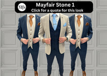 Load image into Gallery viewer, Mayfair Stone + Calvin Navy Hire Wedding Quotation 1
