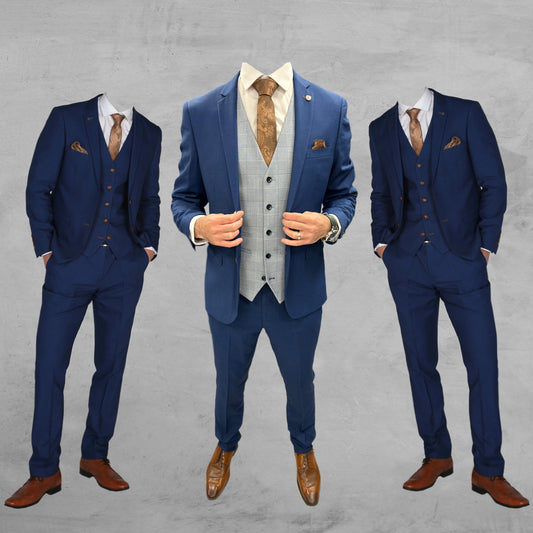 Mayfair Blue Jacket & Trouser with Mark Sky waistcoat + Mayfair Blue Wedding Quotation