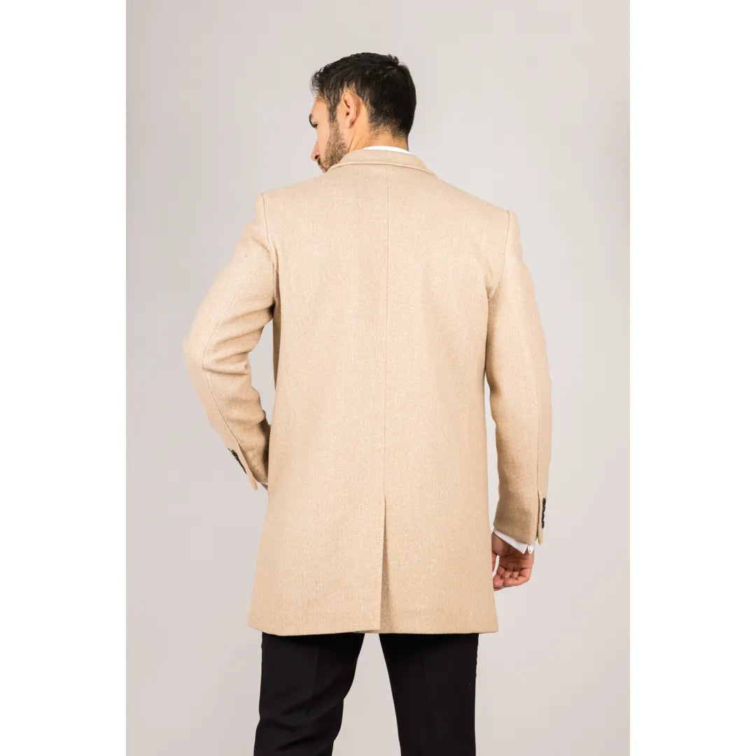 Beige Wool Blend Ovecoat
