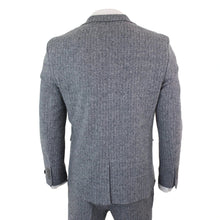 Load image into Gallery viewer, Men&#39;s Grey 3 Piece Tweed Suit Herringbone Suit
