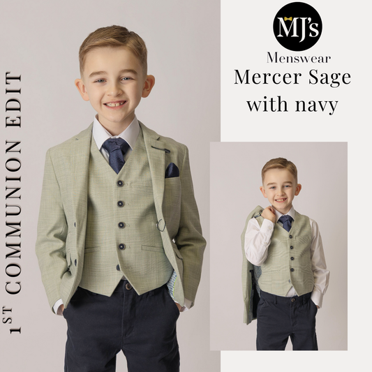 Mercer Sage with navy chino