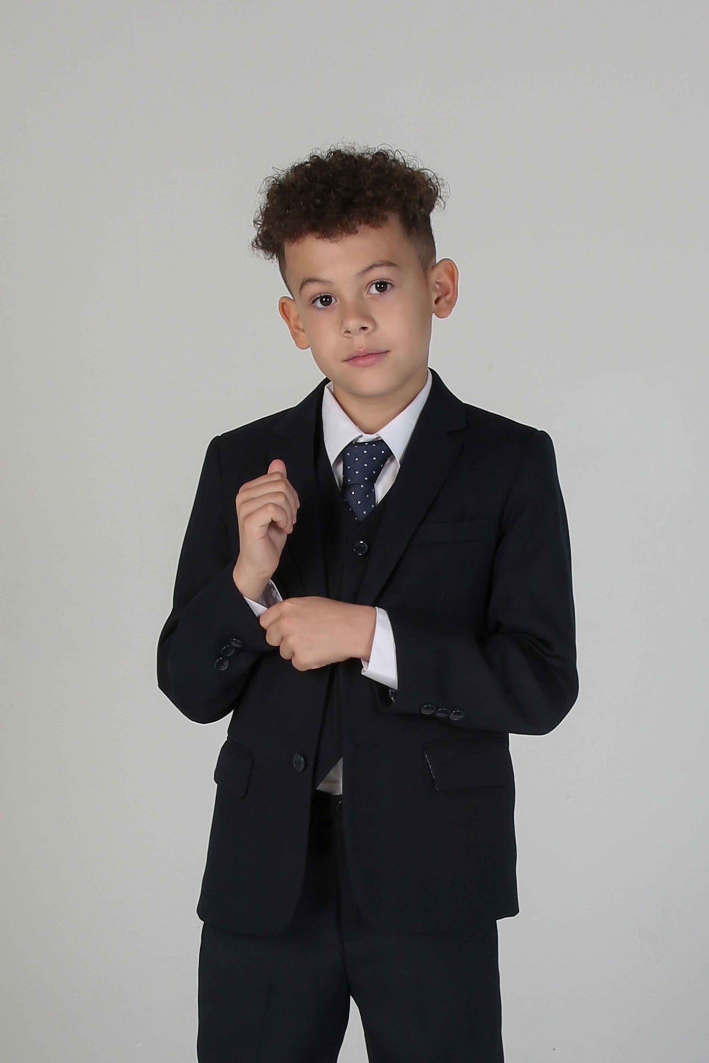 Navy 3 piece boy's suit for hire