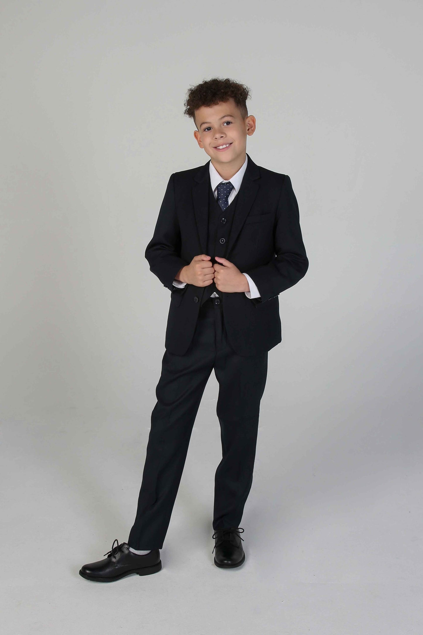 Navy 3 piece boy's suit for hire