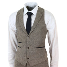 Load image into Gallery viewer, Men&#39;s Oak 3 Piece Tweed Suit Herringbone Wool Fit

