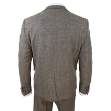 Load image into Gallery viewer, Men&#39;s Oak 3 Piece Tweed Suit Herringbone Wool Fit
