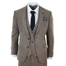 Load image into Gallery viewer, Men&#39;s Oak 3 Piece Tweed Suit Herringbone Wool Fit
