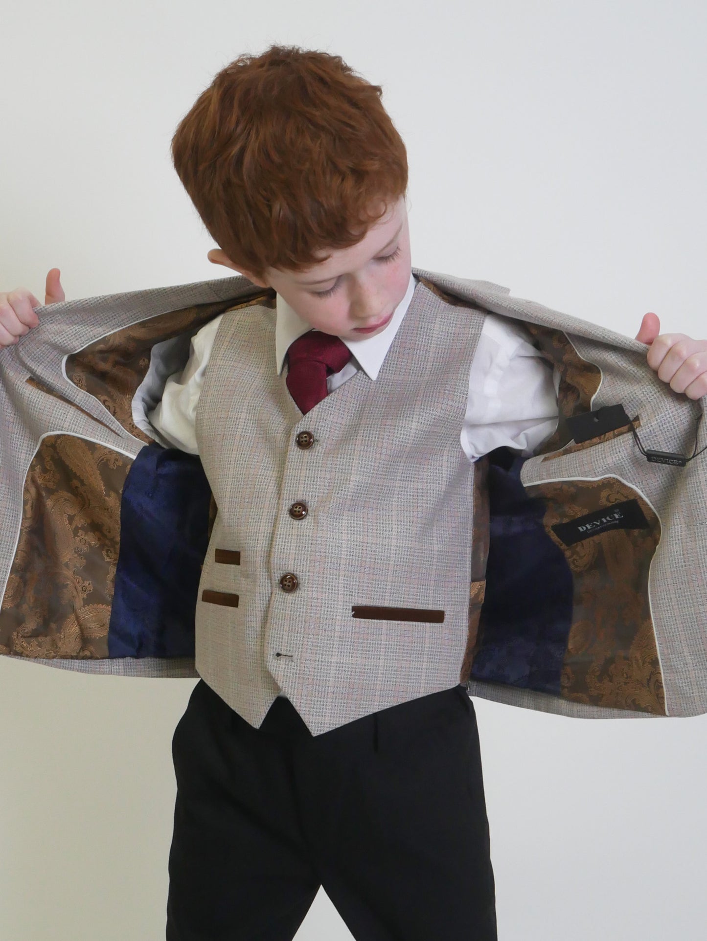 Boy's Leo Beige with black trousers