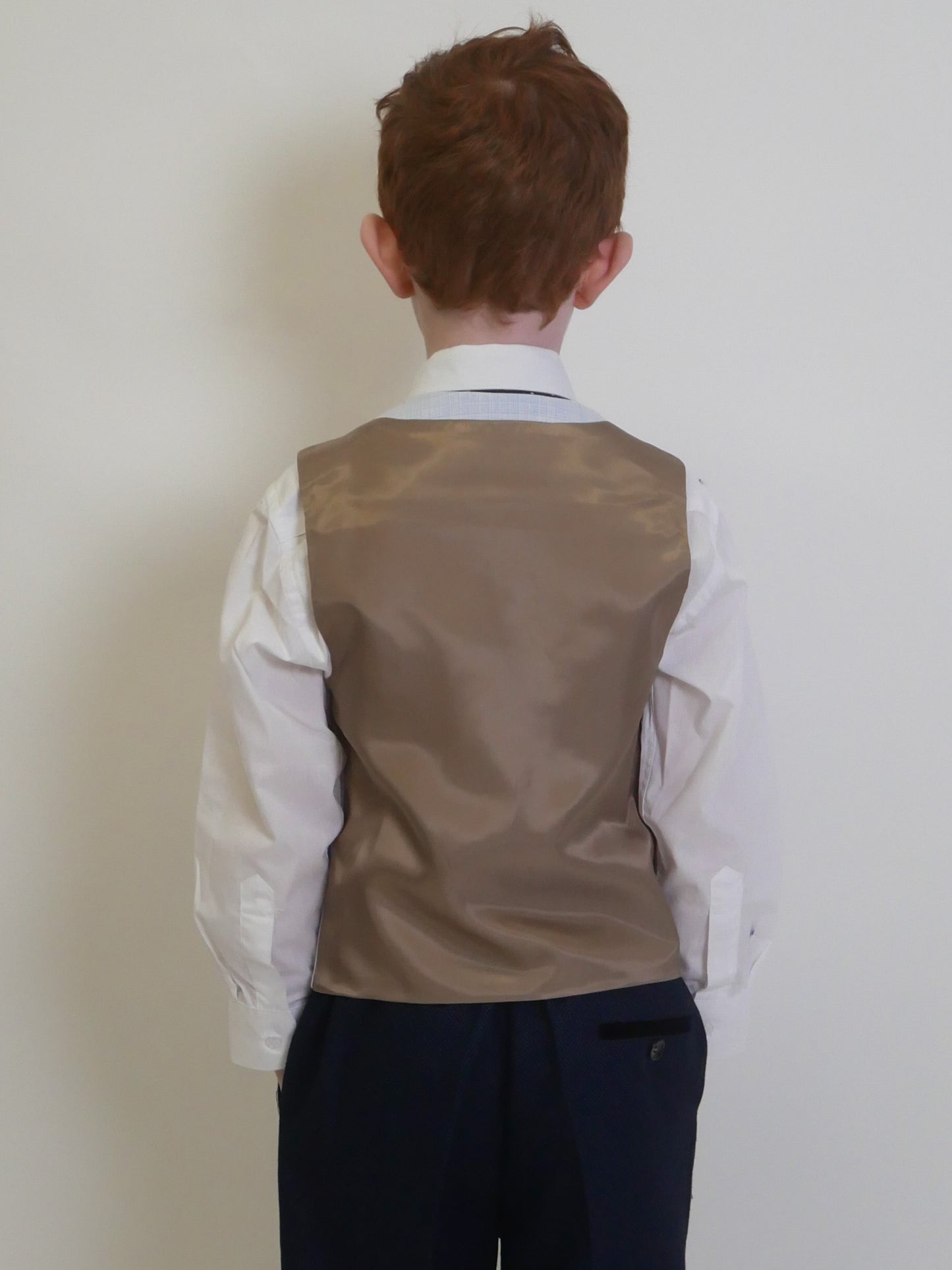 Boy's Langford's Sky Blue 3 Piece Suit with navy trousers
