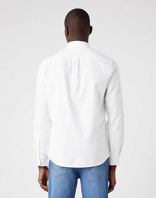 Wrangler 1 pocket down shirt white