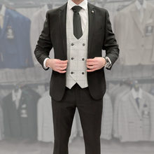 Load image into Gallery viewer, Parker Black with Radika Waistcoat + Parker Black Hire Wedding Quotation
