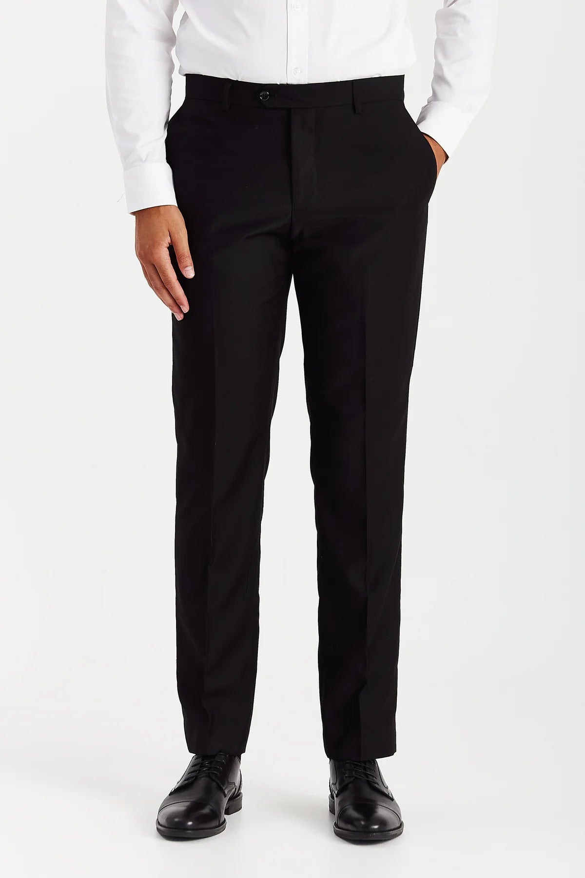 Leo Beige with black trousers