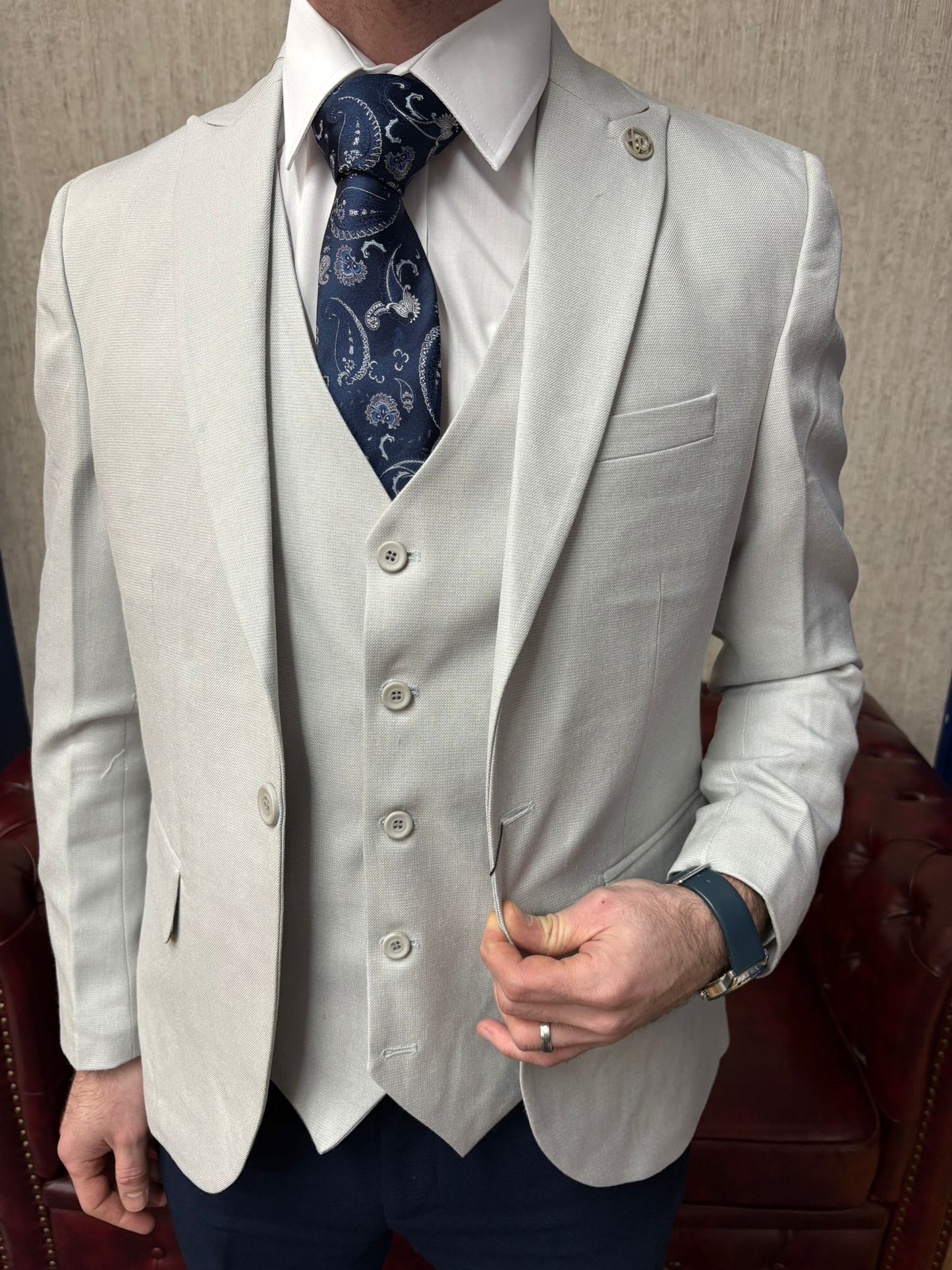 Paul with navy trousers