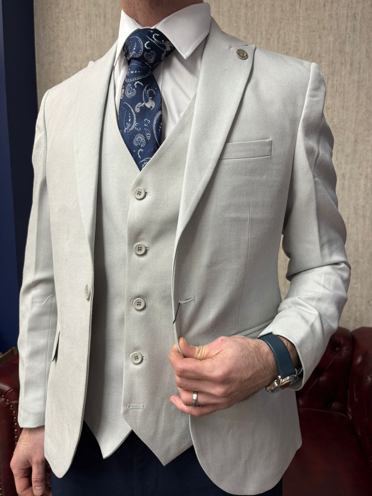 Paul with navy trousers