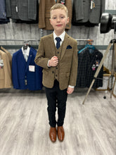 Load image into Gallery viewer, Boy&#39;s Ralph Brown 3 Piece Suit with navy trouser
