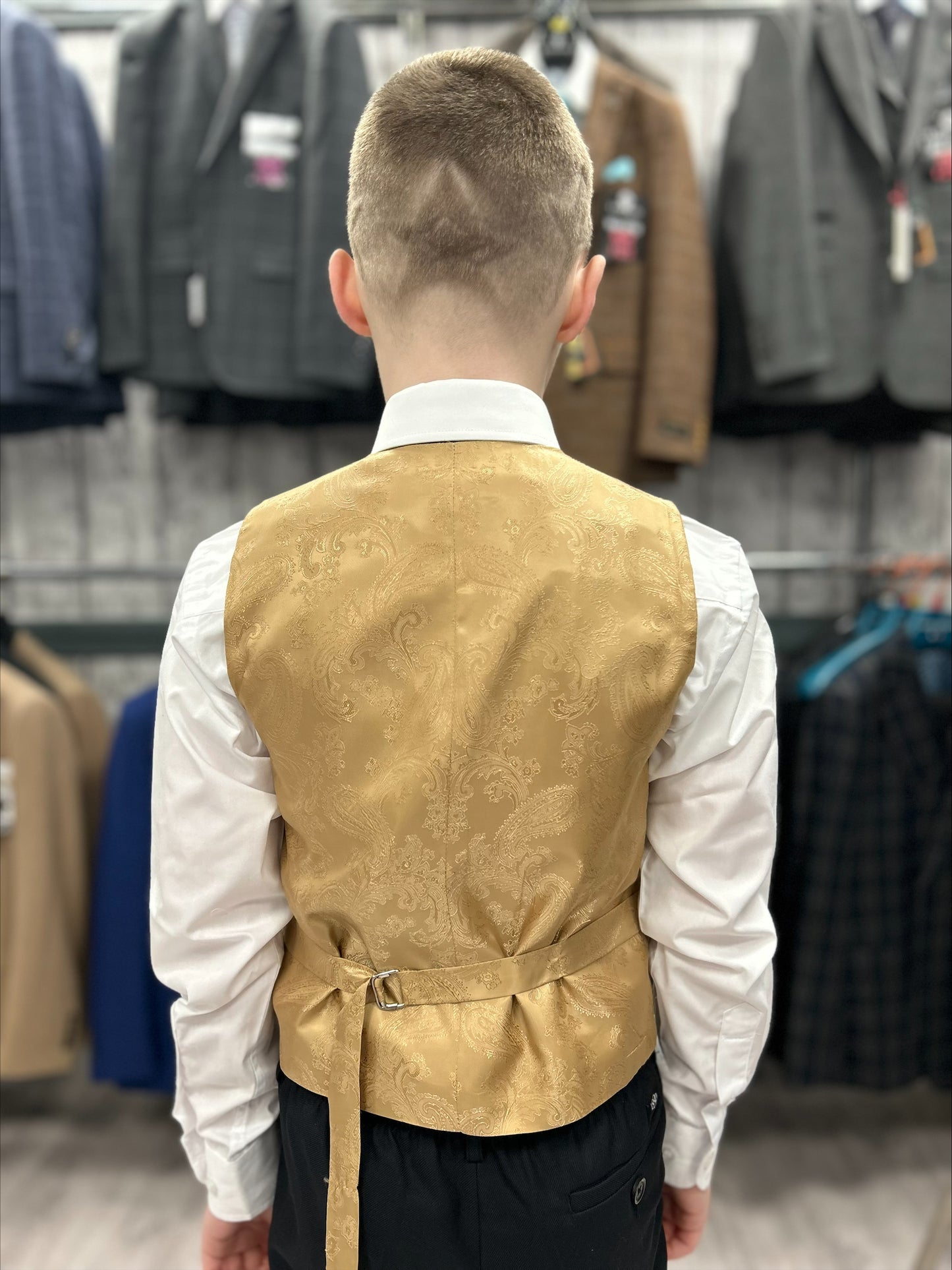 Boy's Ralph Brown 3 Piece Suit with navy trouser