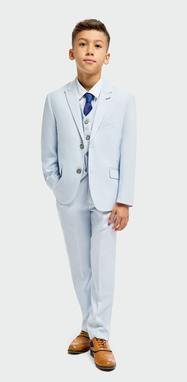 Boy's Tropaz Sky Blue 3 Piece Suit