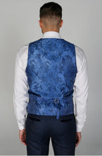 Load image into Gallery viewer, Harris Grey Tweed Suit Jacket  With Navy Trousers &amp; Waistcoat
