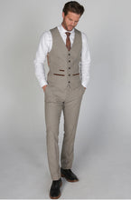 Load image into Gallery viewer, Ralph Beige 3 Piece suit for hire
