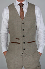 Load image into Gallery viewer, Ralph Beige 3 Piece suit for hire
